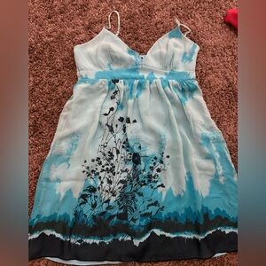 BCBG Blue Floral Dress